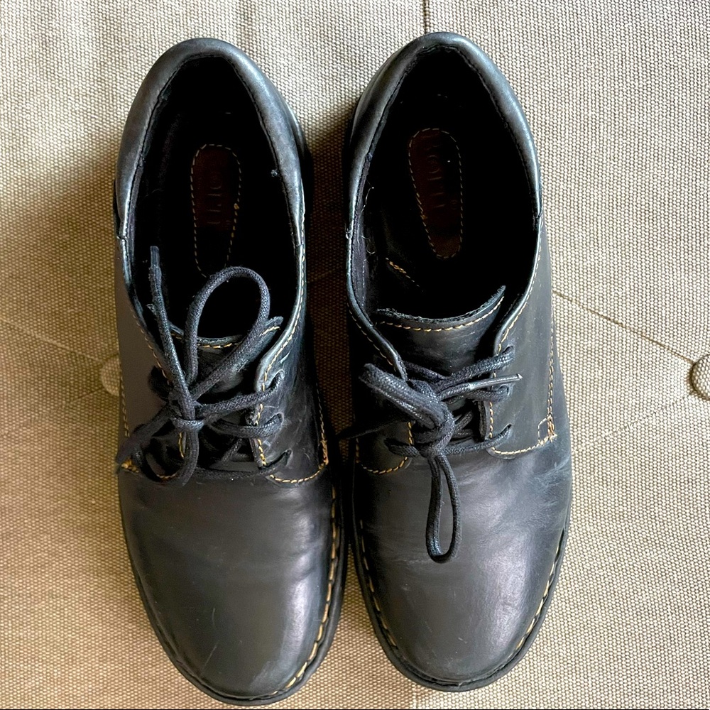 Born mens oxfords black leather